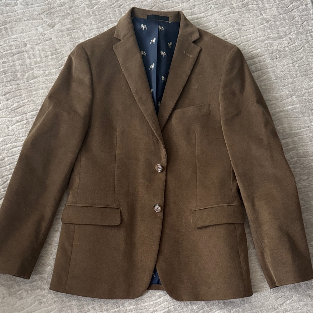 Lauren Ralph Lauren Boys Brown Tan Corduroy Blazer 16R
